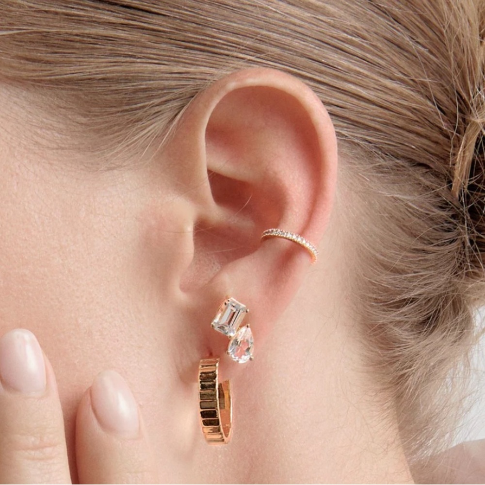 J Bubs Gold diamond ear cuffs